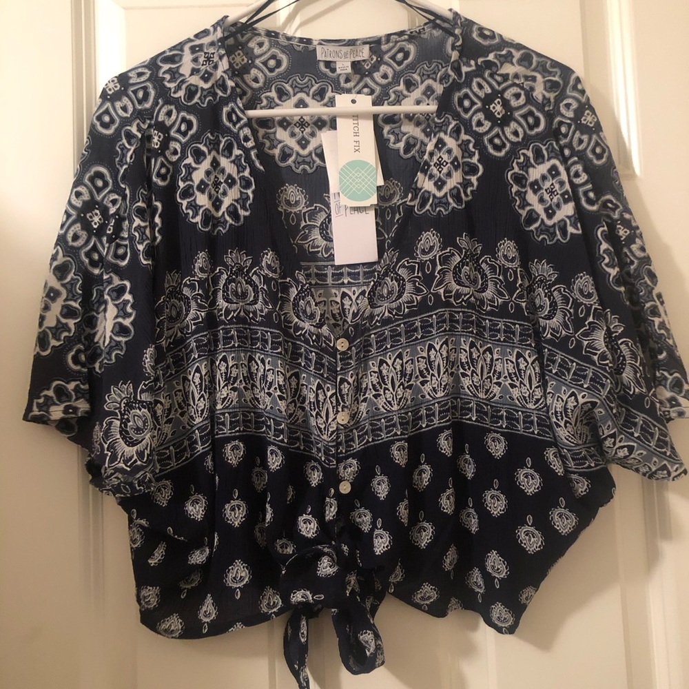 Stitchfix Patrons of peace top